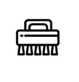 Pictogramme d'une brosse pour illustrer la prestations brossage canin du Salon de toilettage canin lyonnais Instant Truffe